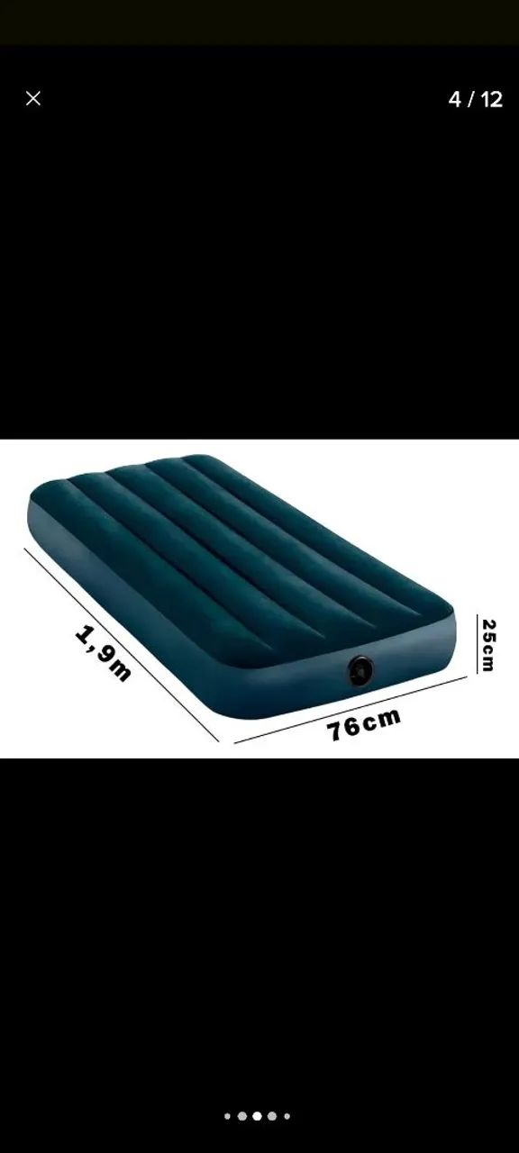 Kit 2 Colchões infláveis solteiro dura bem + uma bomba de inflar manual - Foto 5