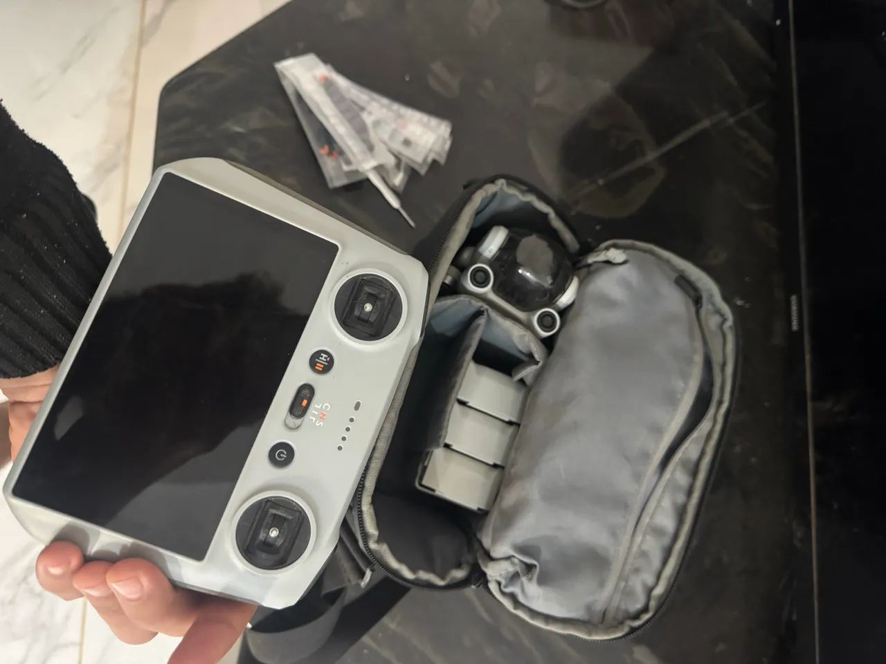 Drone mini 3 pro + kit fly more + RT com tela  - Foto 2