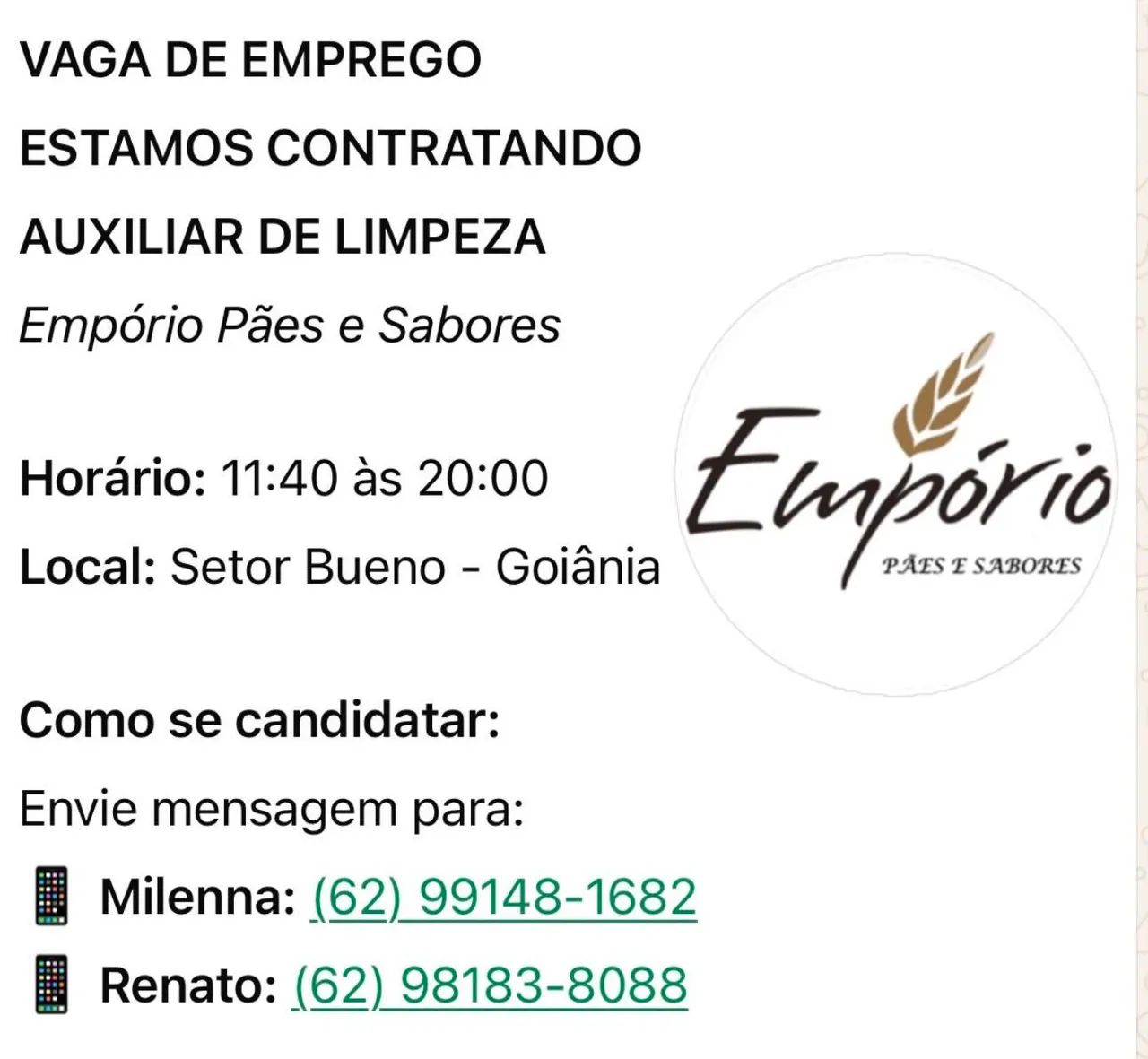 Vaga de emprego em panificador