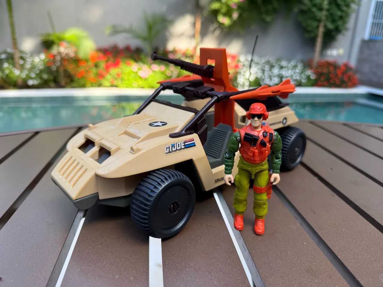 Gi Joe Desert Fox com o Piloto Skidmark comandos em ação - Hobbies