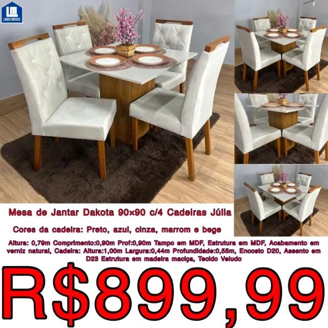 Mesa de jantar + cadeiras 