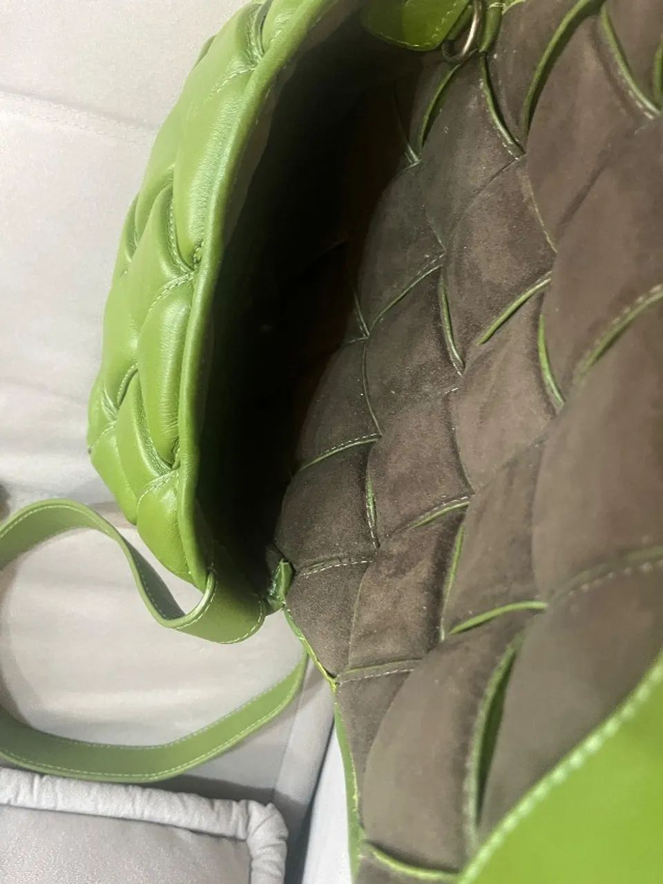 Bolsa Arezzo Verde em Couro Trançado - Foto 4
