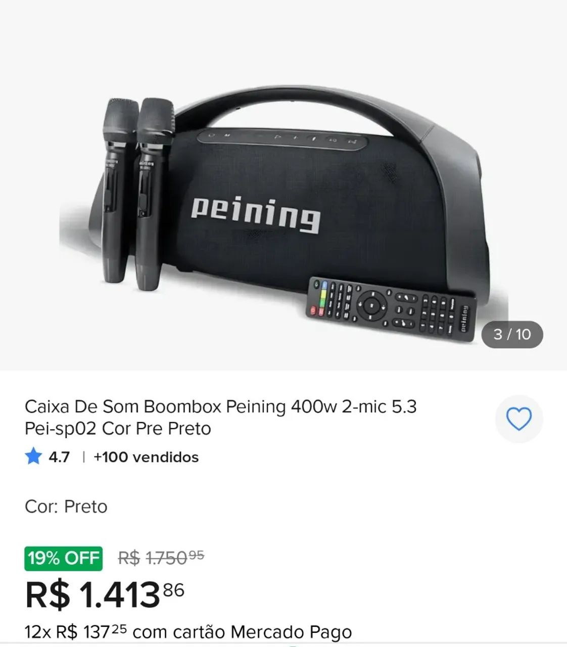 Caixa de som bluetooth completa com microfone, e controle remoto - Foto 3