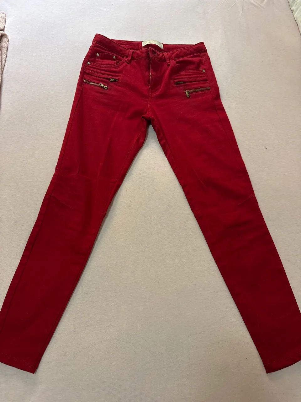 Calça jeans Vermelha ZARA