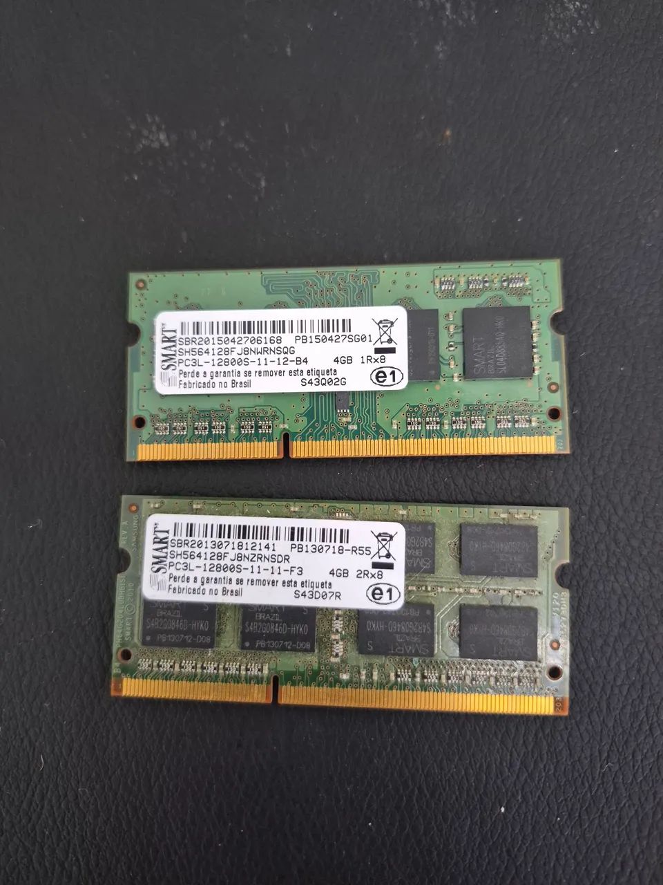 Memórias ram DDR3 4GB de notebook