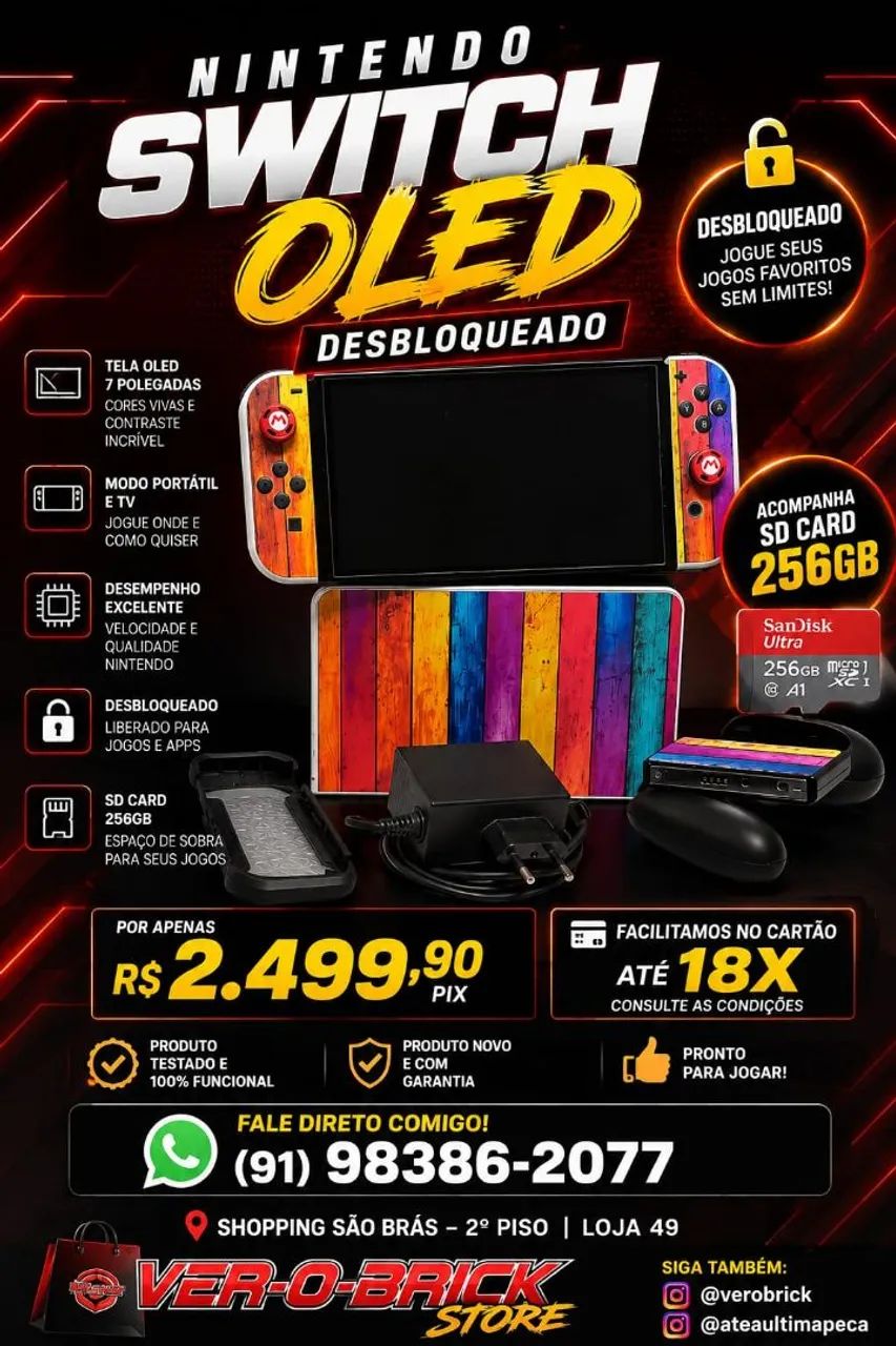 Nintendo Switch Oled Desbloqueado 
