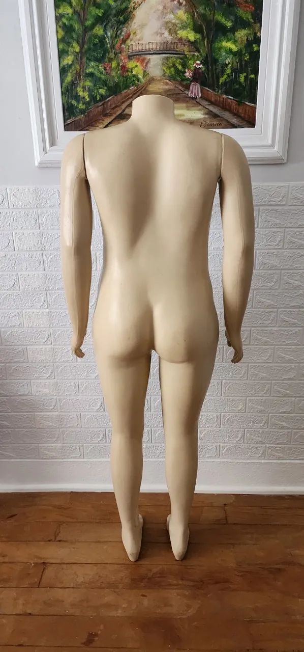 MANEQUIM FEMININO CORPO INTEIRO BEGE PLUS SIZE - Foto 3