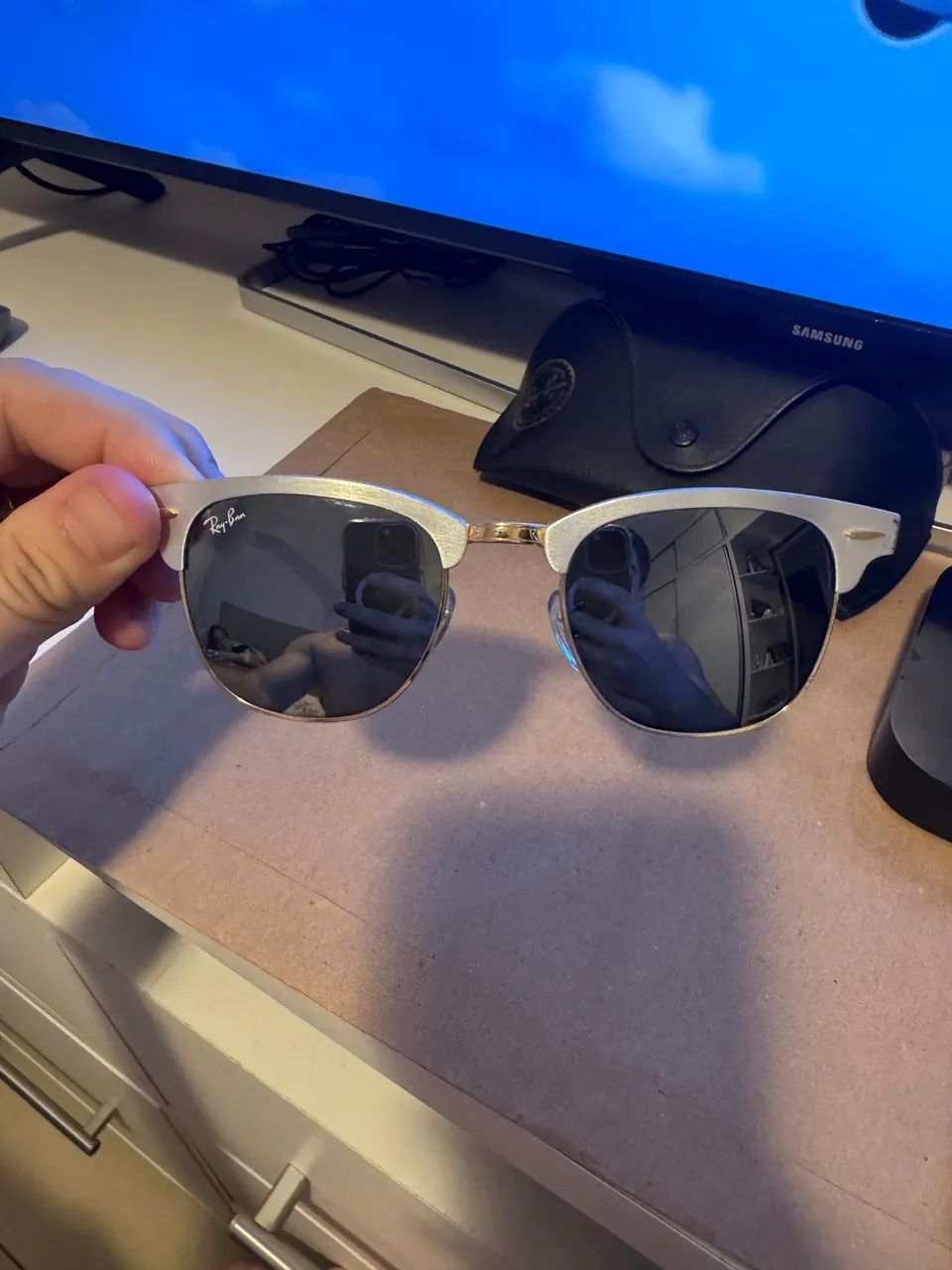 Oculos Ray Ban Clubmaster Aluminium modelo rb3507 - Foto 4
