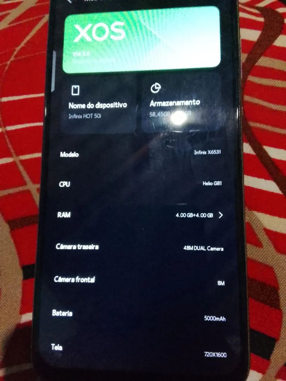 Troco Infinix hot 50i 256gb 8gb ram(4+4) - Foto 4