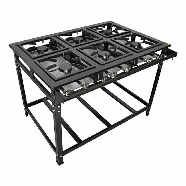 Fogão industrial 6 bocas de ferro fundido P5, grande, NOVO, garantia e entrega GRÁTIS*