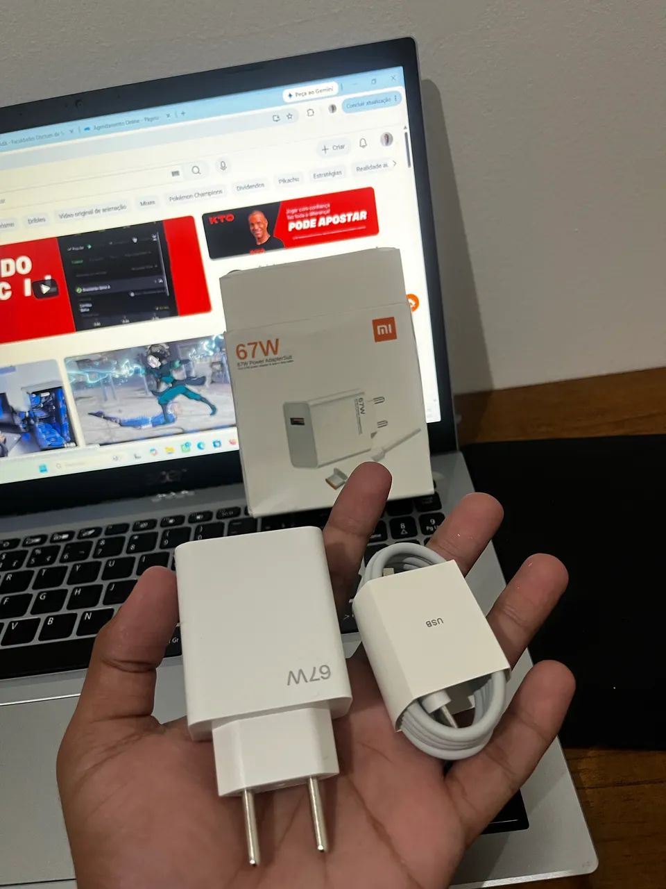 Kit carregador USB-C para Android e IOS - Foto 2