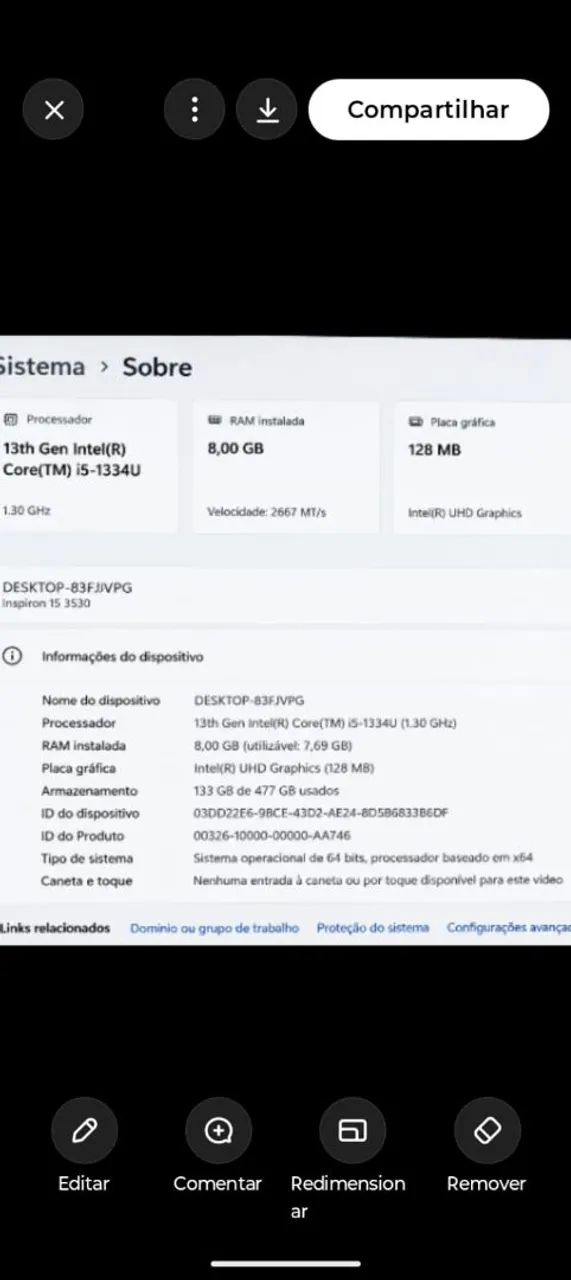 NOTEBOOK NOVO ( 08 MESES DE USO) - Foto 4