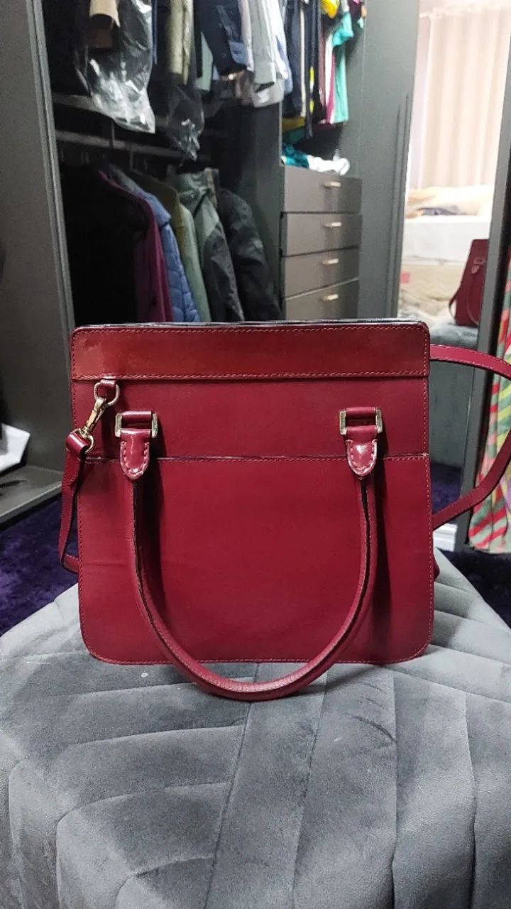 Bolsa em couro Arezzo semi nova - Foto 2