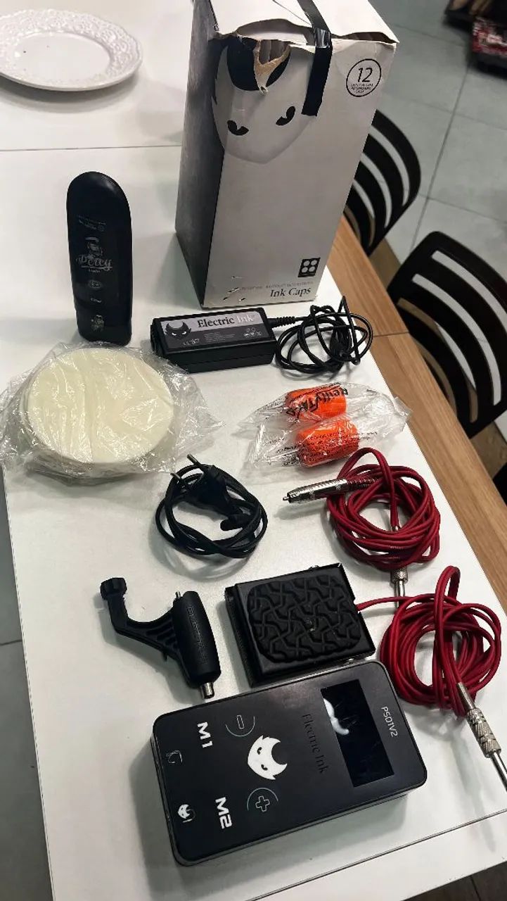 KIT TATUADOR COMPLETO (ELETRIC INK) - Foto 4