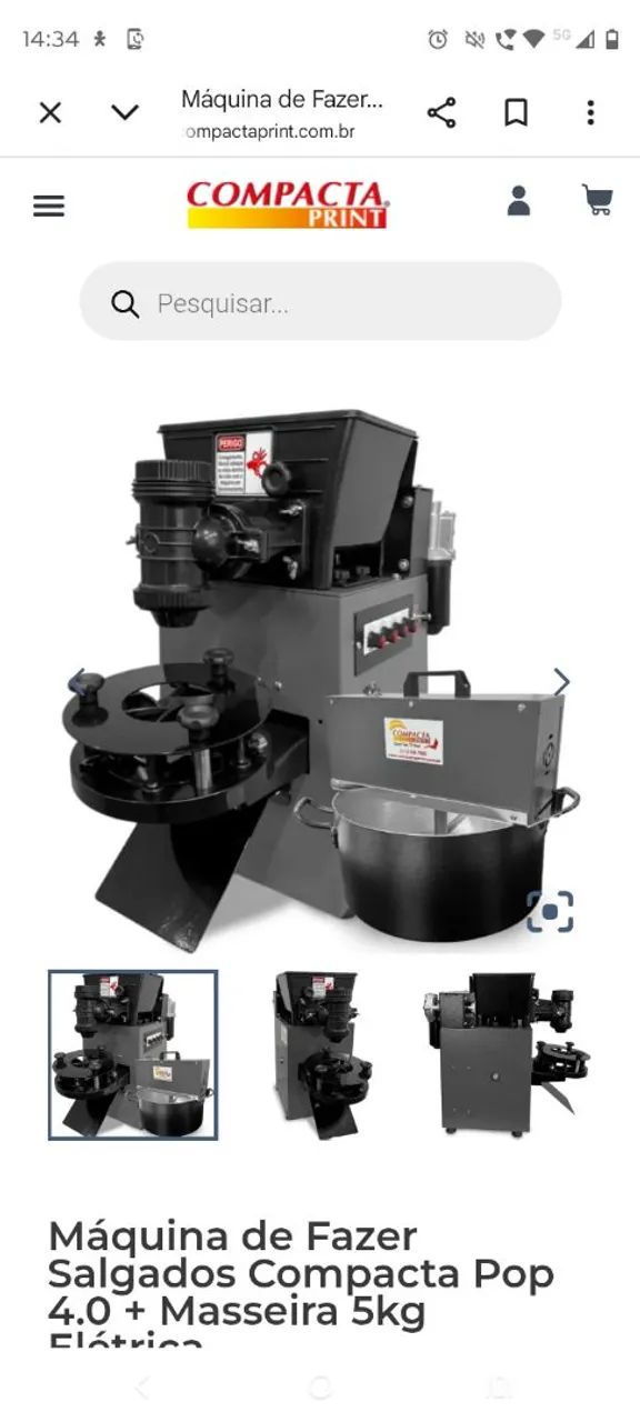 Máquina de Salgados Compacta Print 4.0