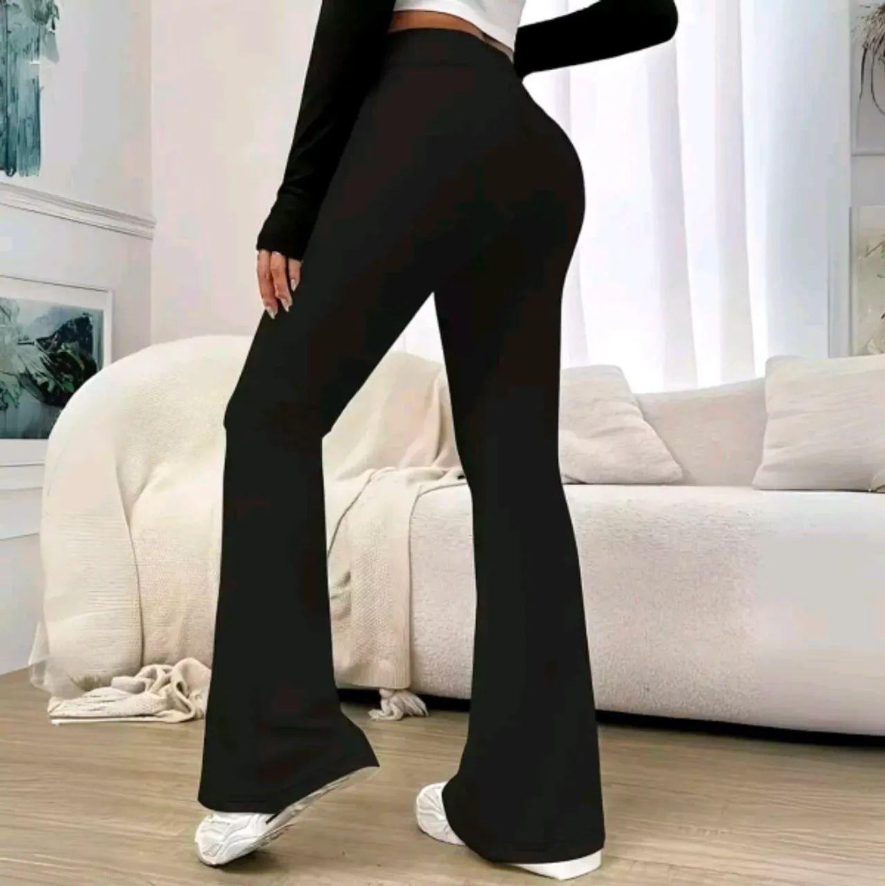 Calça Flare Bailarina sem bolso Tecido Premiun - Foto 2