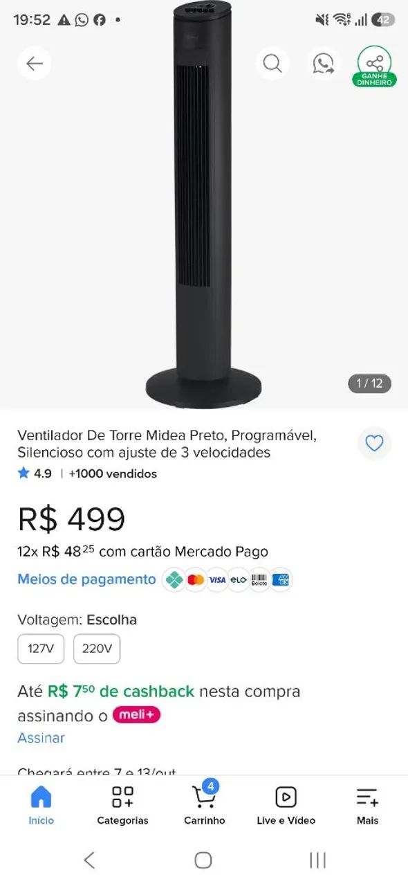 Ventilador de torre Midea  - Foto 5