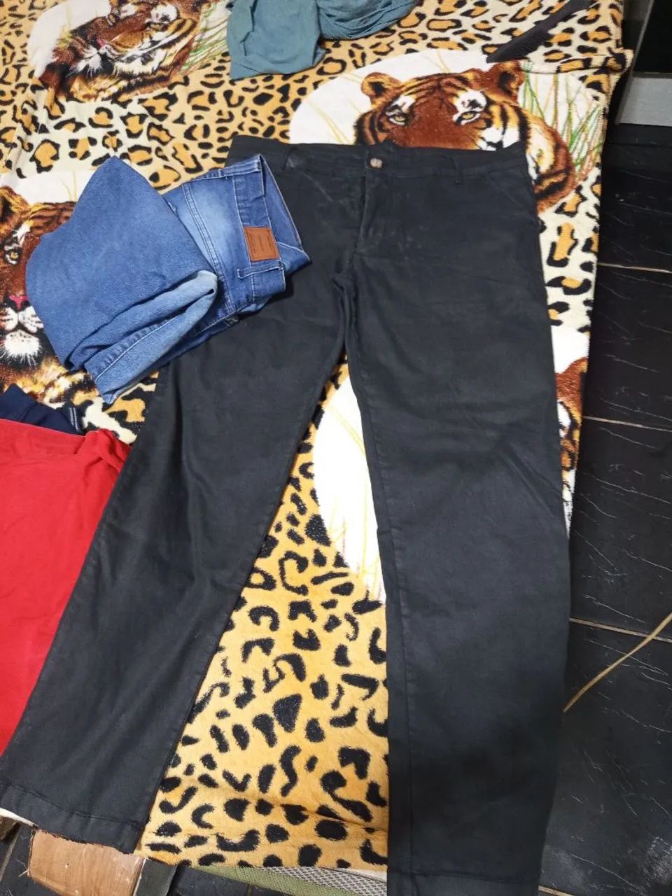 Calça nova masculina preta  - Foto 2