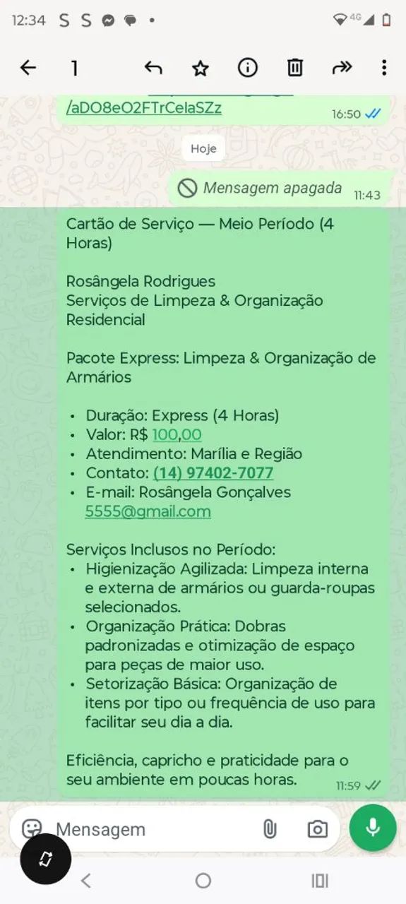 Limpeza e organização de armário e closet 