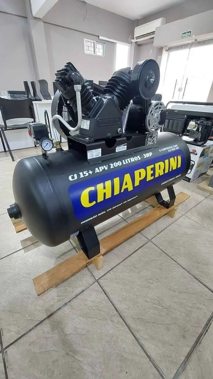  Compressor de Ar 200L 3hp 175psi Chiaperini - Novo/Loja - Foto 2