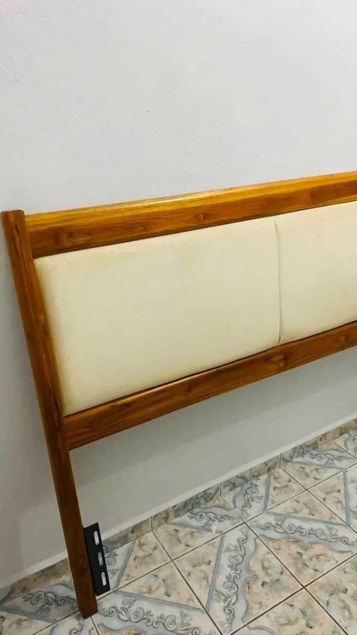Cabeceira Estofada Cama Box Casal Usada (Usado) - Foto 2