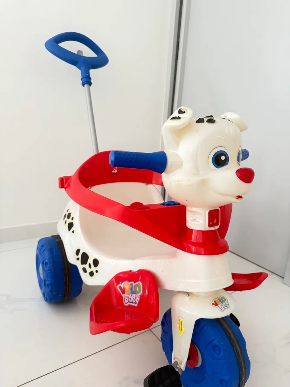 Motoca Velobaby Passeio Com Pedal Branco - Foto 3