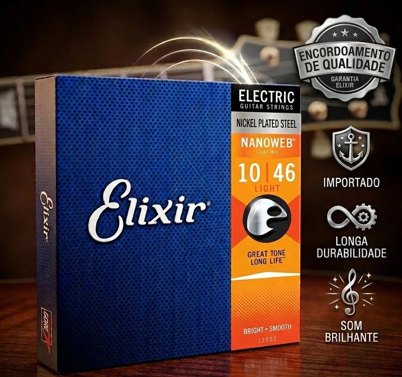 Corda de guitarra Elixir nanoweb 010-046 original