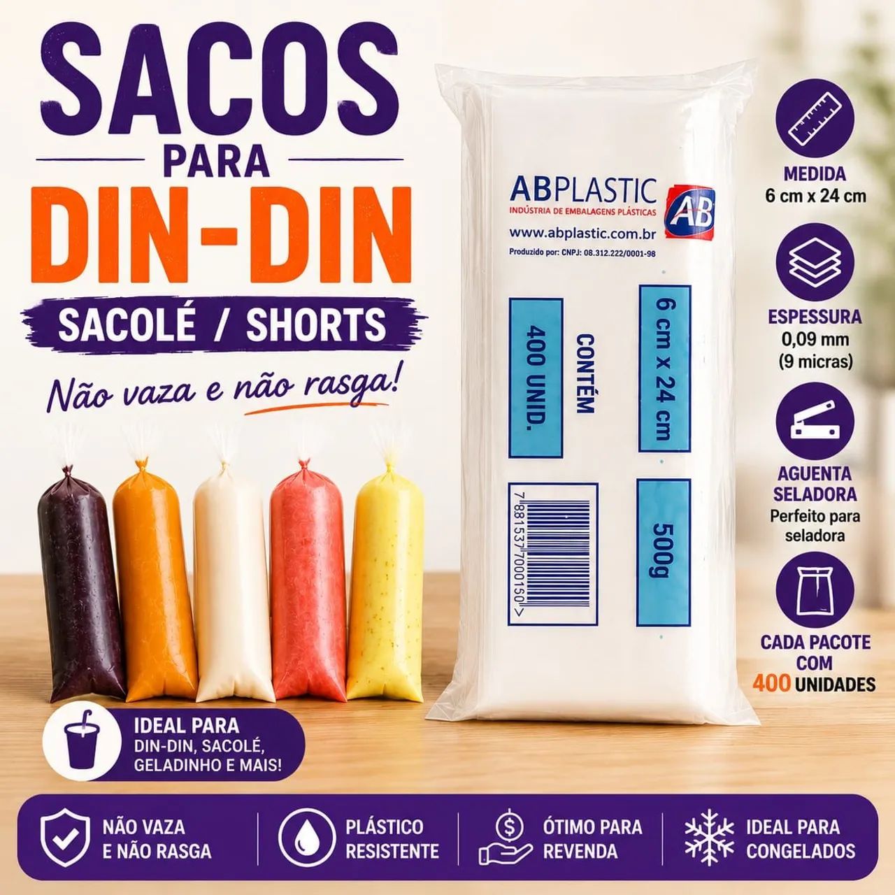 400 Sacos para Dim dim