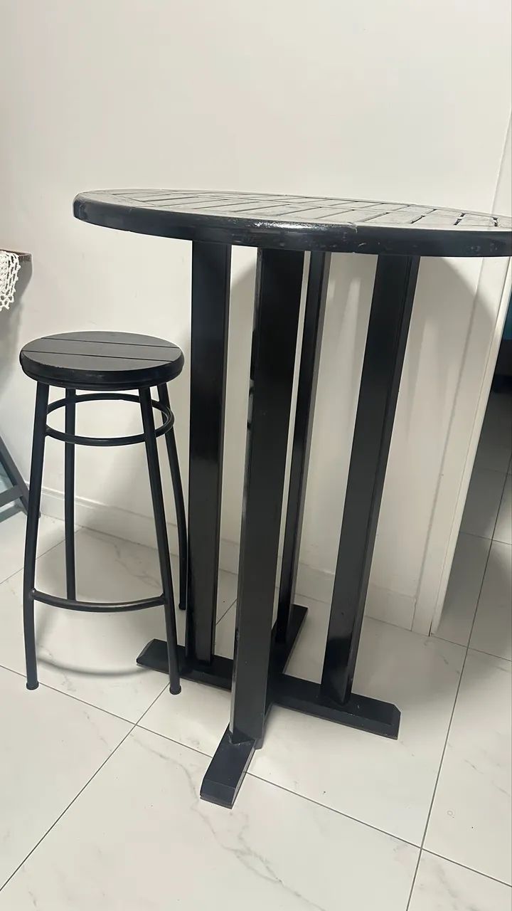 Mesa para deck alta + 1 banqueta - Foto 3