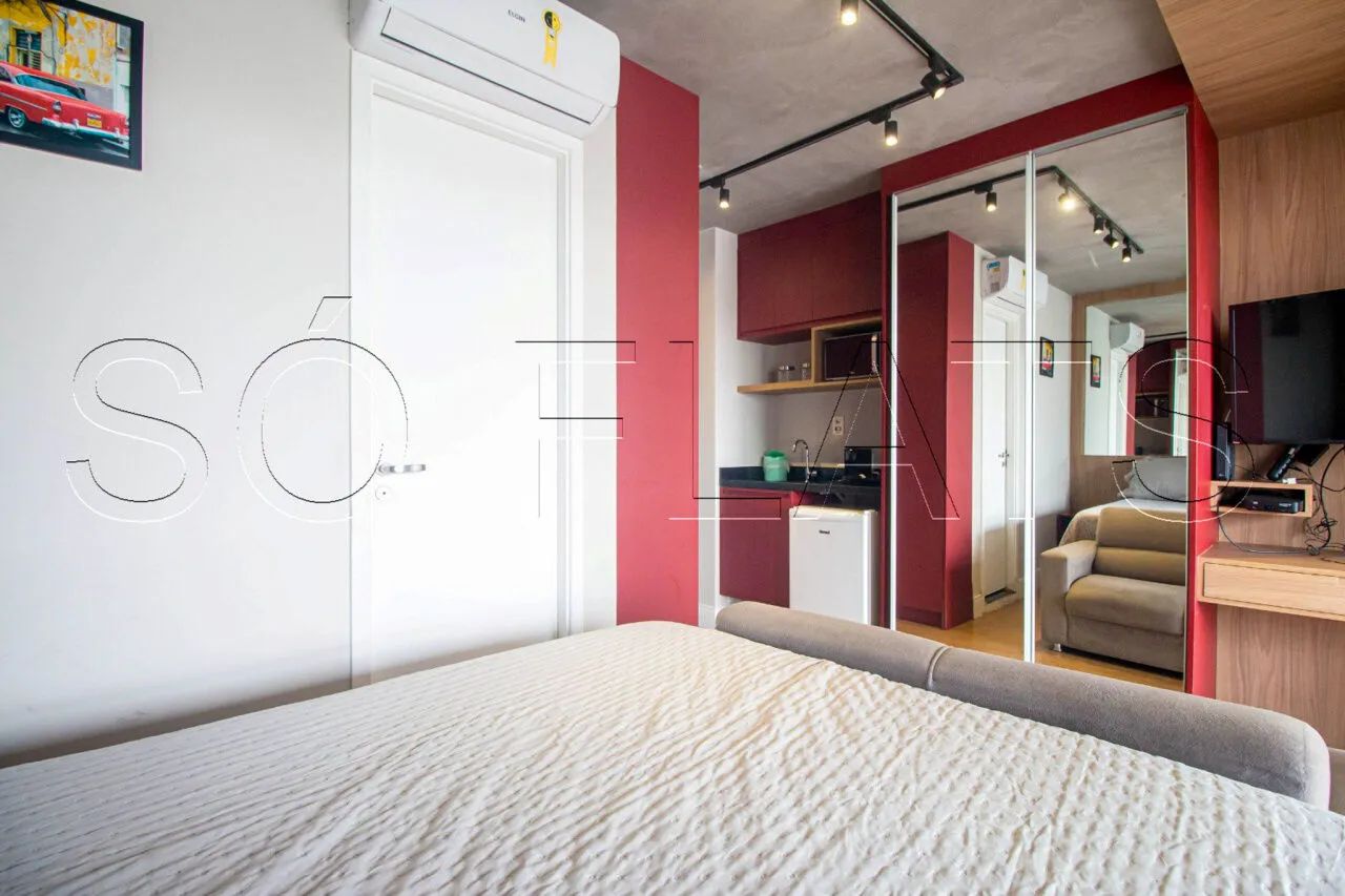 Studio 33m² à venda no Bom Retiro | Varanda, mobiliado e lazer completo