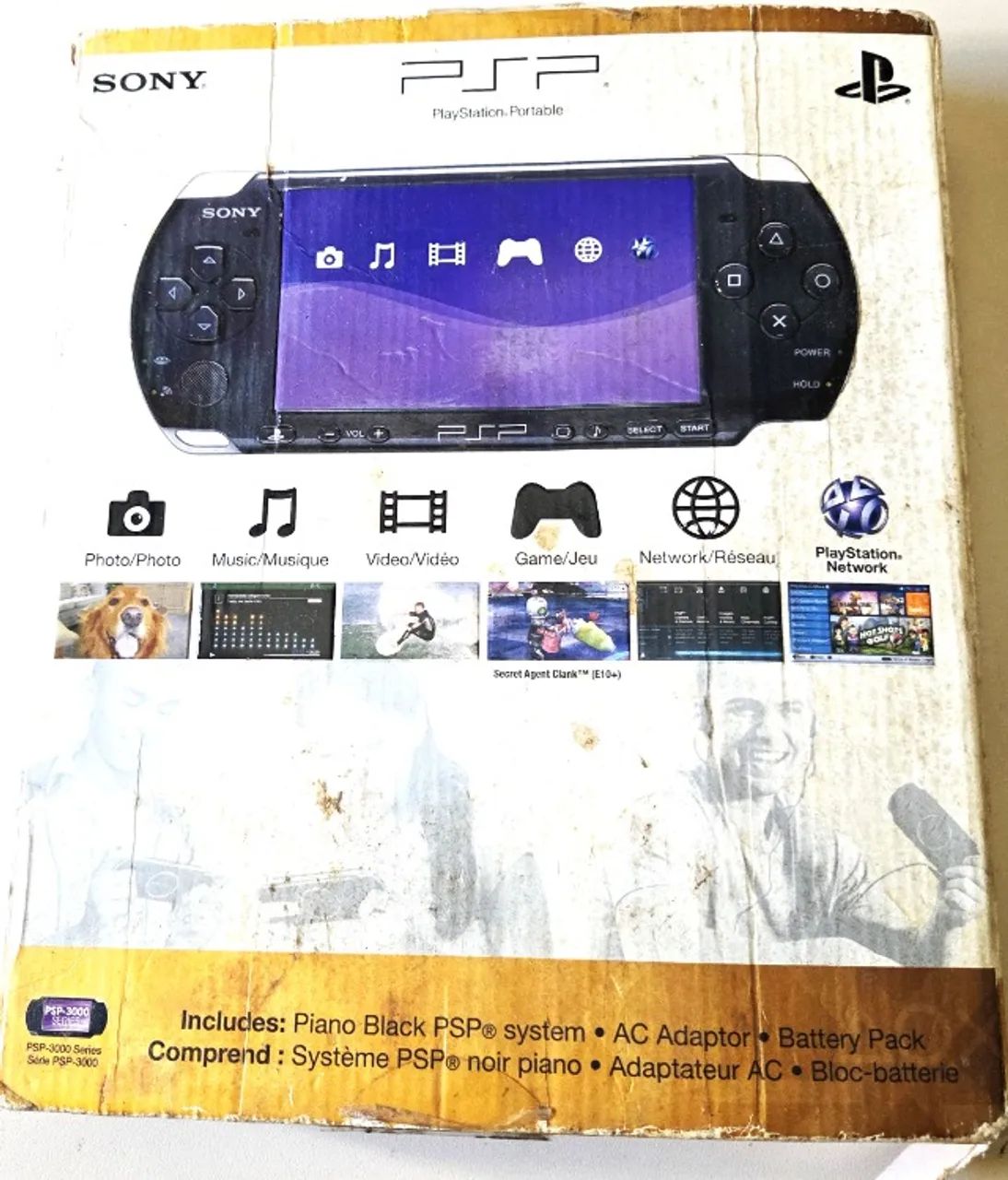 Console Sony Psp - 3000 Piano Black - desbloqueado + Itens (Usado