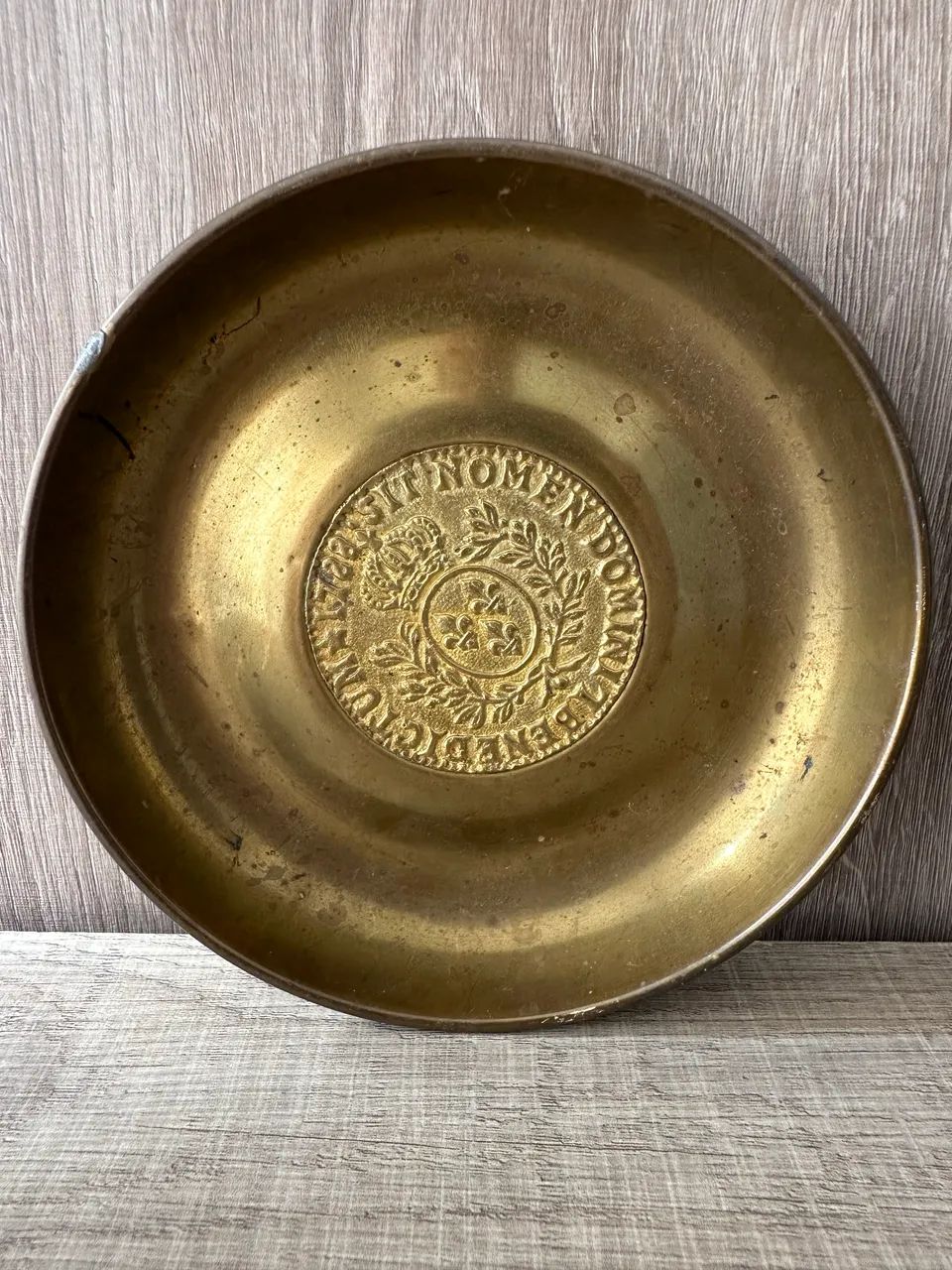 Prato decorativo SIT NOMEN DOMINI BENEDICTUM Pratel moeda francesa 1788 Raro !