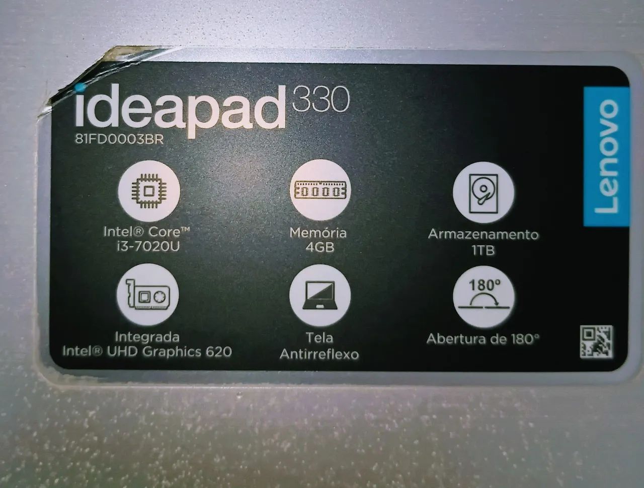 VENDO NOTEBOOK Lenovo Ideapad 330 usado com processador Intel Core i3-7020U - Foto 5