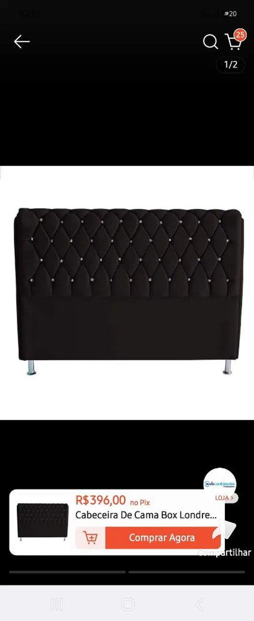 Painel de cama queem em madeira maciçoa - Foto 2
