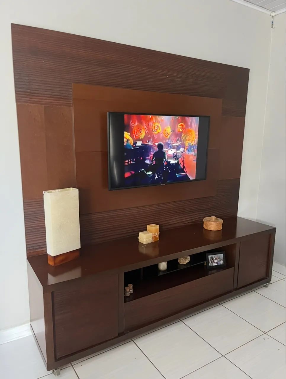 Rack + painel em madeira maciça  - Foto 4
