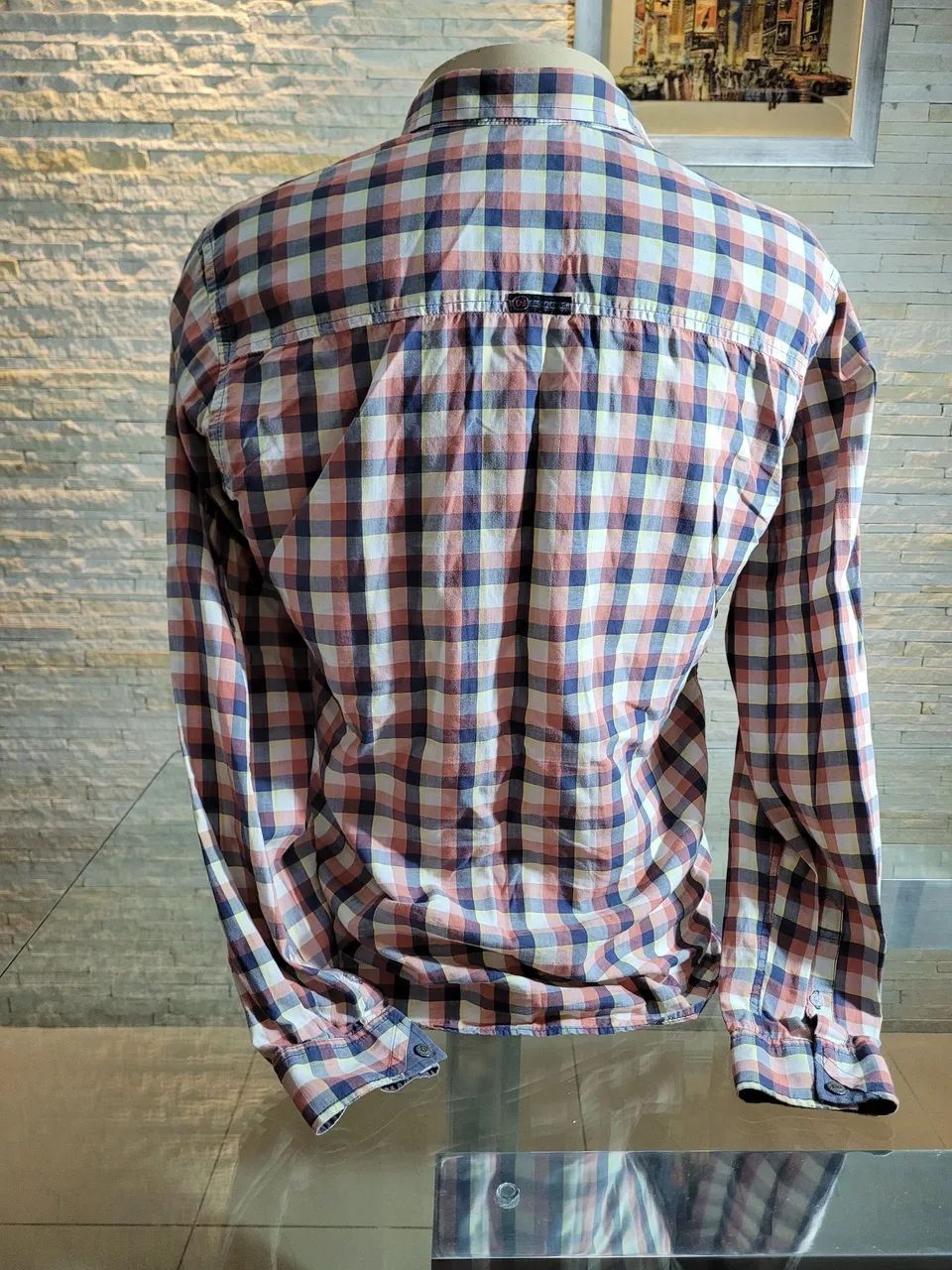 Camisa masculina xadrez marca DJ - Foto 3