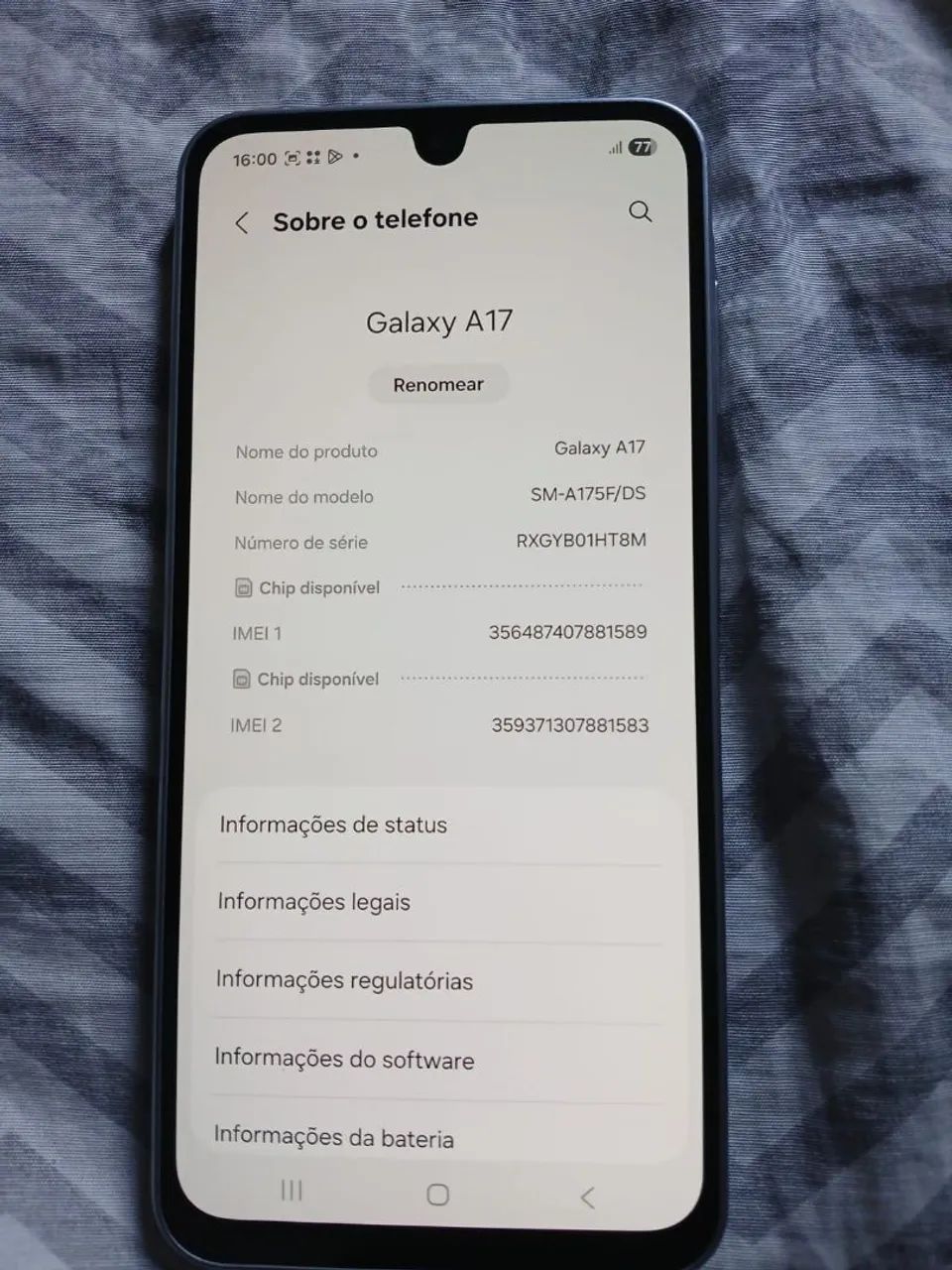 Galaxy a17 356 gb