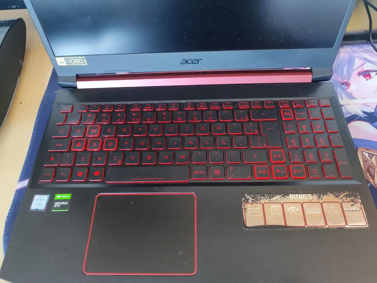 Acer nitro 5, com problema na placa 