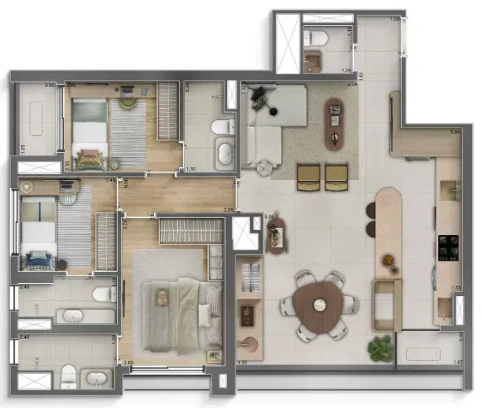 PLANTA 93m²