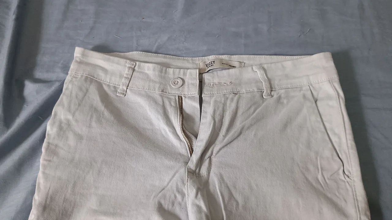 Calça Off-White Bege Claro tam36 - Foto 2