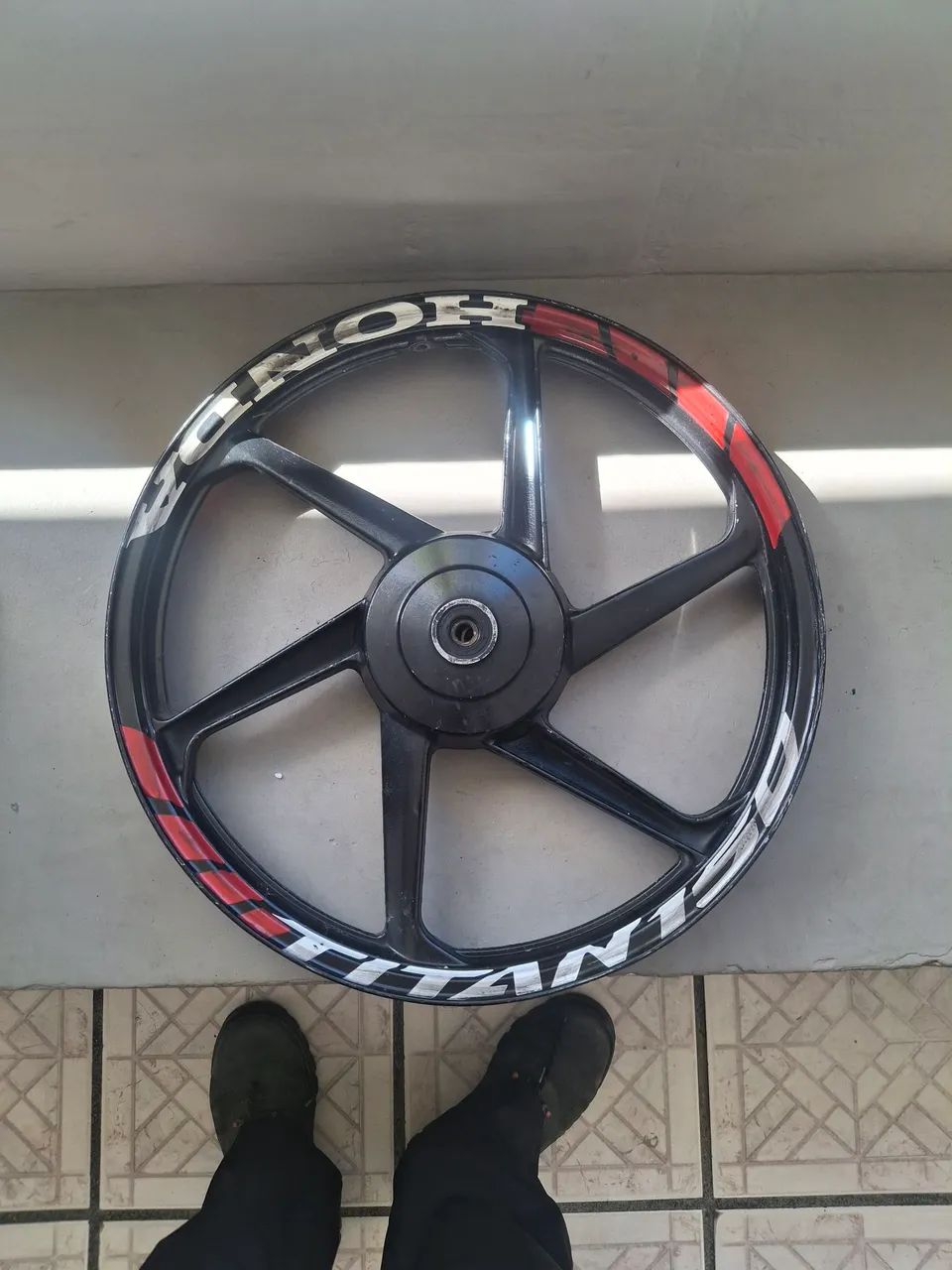 PAR DE RODAS DE MOTO 125/150 TITAN - Foto 4