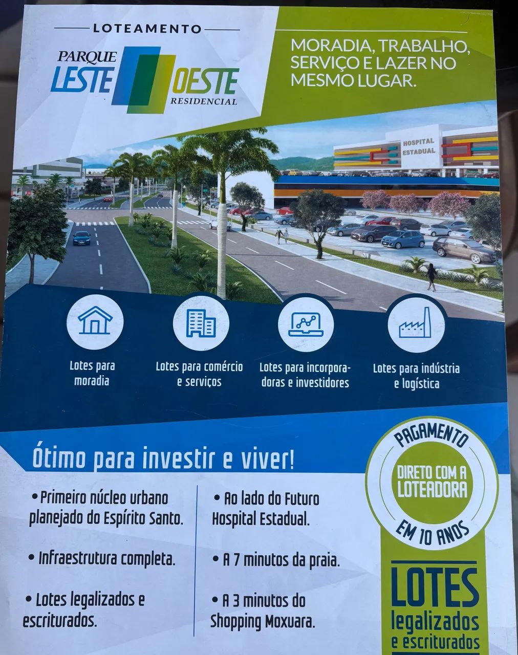 Parque LESTE OESTE : Lote de 480m2 de esquina
