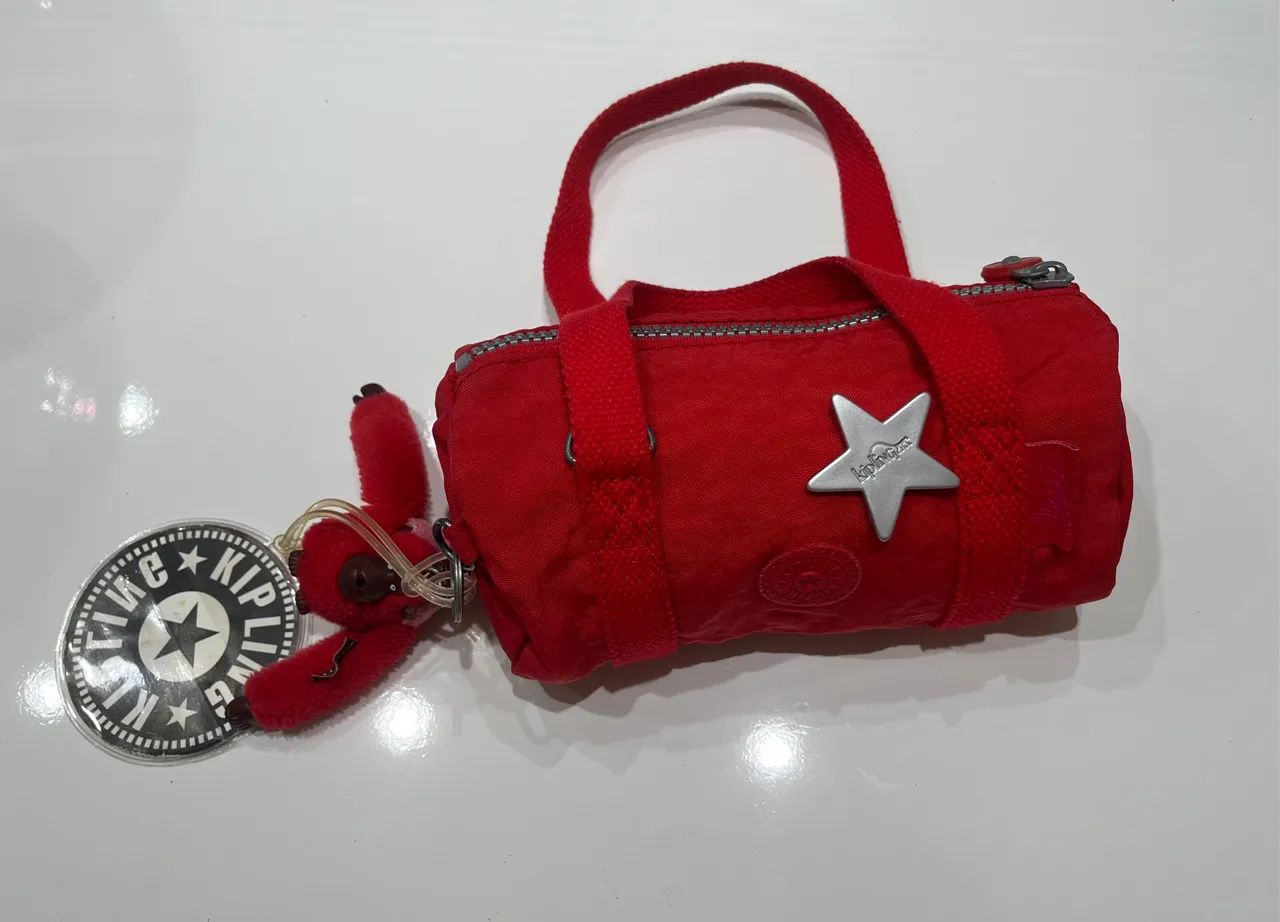 Bolsa mini Kipling vermelha - Foto 3