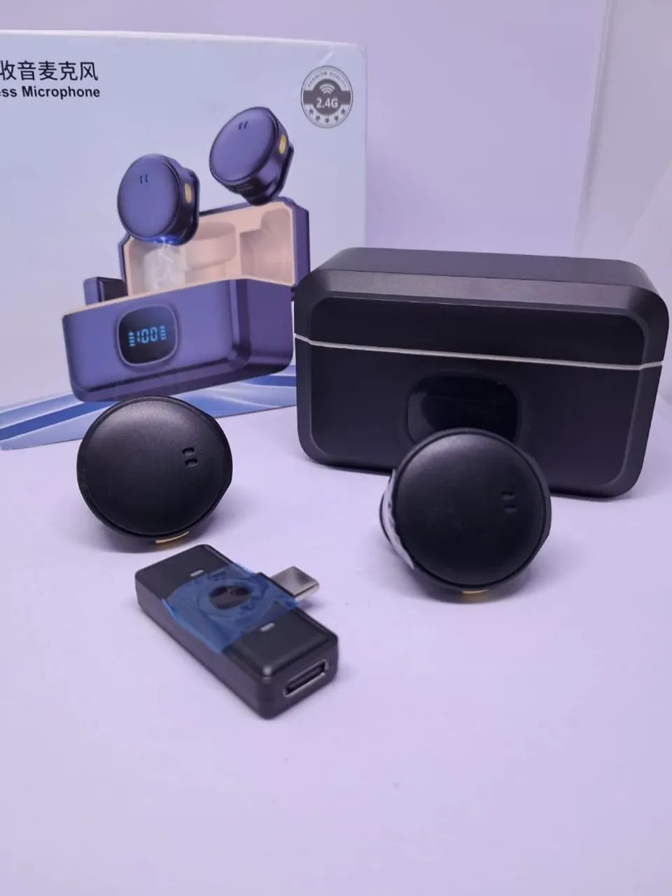 Promoção!!! Microfone Lapela Sem Fio Tipo C 2 em 1 - Foto 4