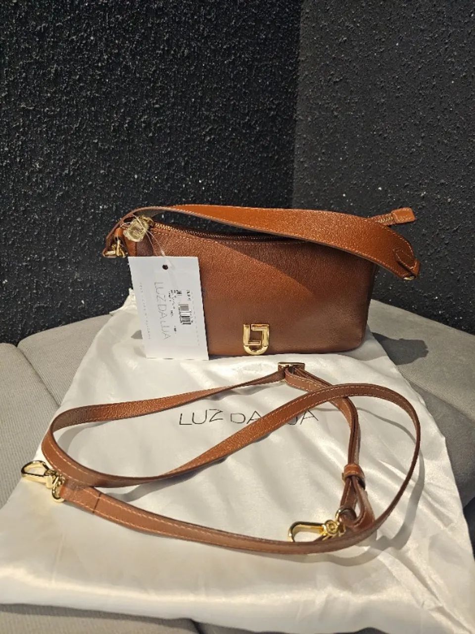 Bolsa Luz Da Lua Couro Legítimo Original