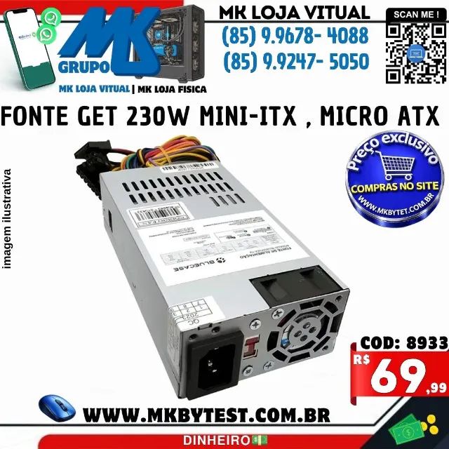 fonte get 230w mini-itx , micro atx