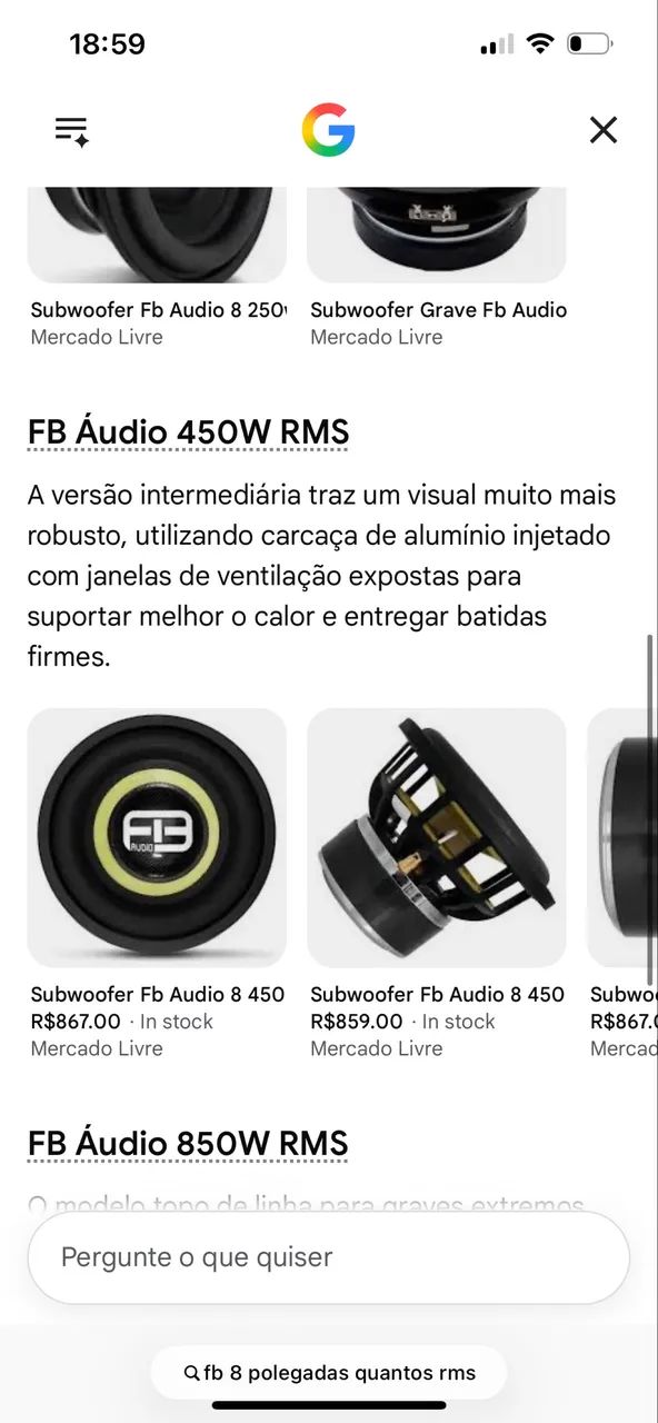 Fb 8 polegadas 450rms - Foto 2