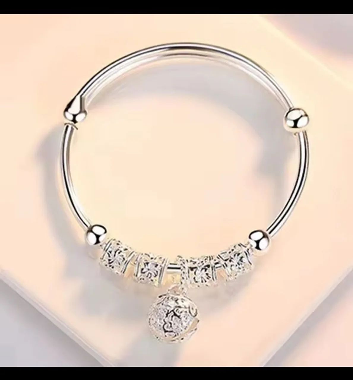 Pulseira elegante prateado - Foto 5