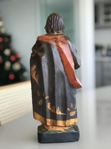 Imagem antiga de São Judas Tadeu em madeira - Foto 2