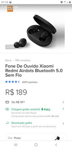 Fone bluetooth xiaomi 5.0 original - Foto 5